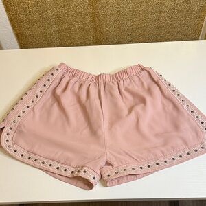 Soprano Studded & Embroidered shorts In Blush Pink